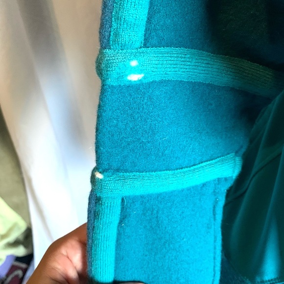Lululemon Women’s Size 4 Athletica Turquoise Jacket Fall Winter Coat Merino Wool - Picture 5 of 14